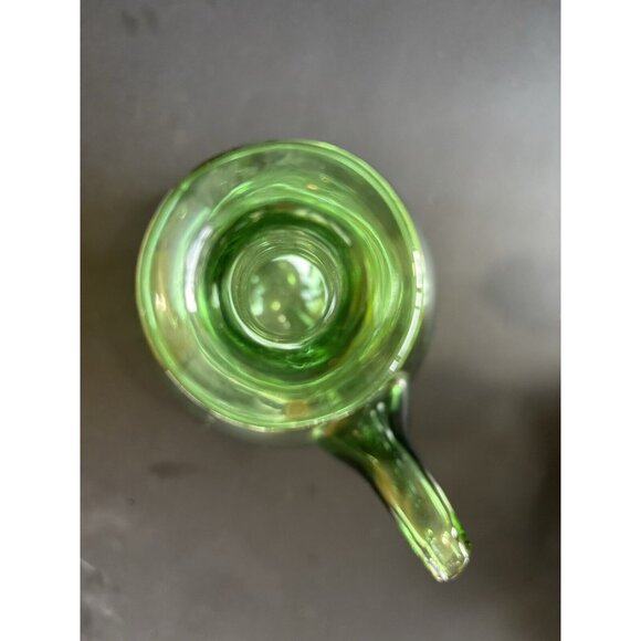 Vintage Hand Blown Italian Green Glass DecanterCarafe,Chamber Chiller & stopper - Picture 6 of 16
